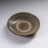 Onta Ware Hakeme Brown Plate with Circular Pattern - 15 cm - 3 Options / 小鹿田焼 取り皿