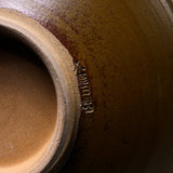 Onta Ware Hakeme Brown Plate with Circular Pattern - 15 cm - 3 Options / 小鹿田焼 取り皿