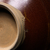Onta Ware Hakeme Brown Plate with Circular Pattern - 15 cm - 3 Options / 小鹿田焼 取り皿