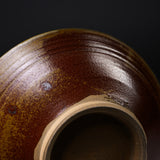 Onta Ware Hakeme Brown Plate with Circular Pattern - 15 cm - 3 Options / 小鹿田焼 取り皿