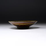 Onta Ware Hakeme Brown Plate with Circular Pattern - 15 cm - 3 Options / 小鹿田焼 取り皿