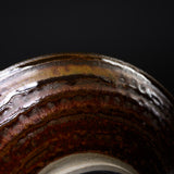 Onta Ware Hakeme Brown Plate with Circular Pattern - 15 cm - 3 Options / 小鹿田焼 取り皿