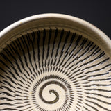 Onta Ware Tobikanna Ivory Bowl - 12 cm - A / 小鹿田焼 深皿