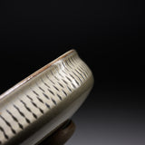 Onta Ware Tobikanna Ivory Bowl - 12 cm - A / 小鹿田焼 深皿