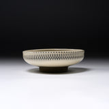 Onta Ware Tobikanna Ivory Bowl - 13 cm - B / 小鹿田焼 深皿