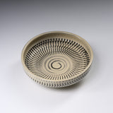 Onta Ware Tobikanna Ivory Bowl - 13 cm - B / 小鹿田焼 深皿