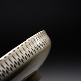 Onta Ware Tobikanna Ivory Bowl - 13 cm - B / 小鹿田焼 深皿