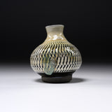 Onta Ware Tobikanna Flower Vase - 10 cm - Onion / 小鹿田焼 一輪挿し