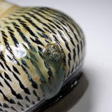 Onta Ware Tobikanna Flower Vase - 10 cm - Onion / 小鹿田焼 一輪挿し