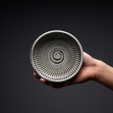 Onta Ware Tobikanna Ivory Bowl - 12 cm - C / 小鹿田焼 深皿
