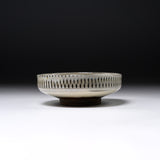 Onta Ware Tobikanna Ivory Bowl - 12 cm - C / 小鹿田焼 深皿