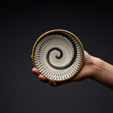 Onta Ware Tobikanna and Hakeme Small Plate - 12.5 cm - 4 Options / 小鹿田焼 小皿