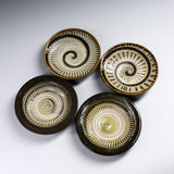 Onta Ware Tobikanna and Hakeme Small Plate - 12.5 cm - 4 Options / 小鹿田焼 小皿