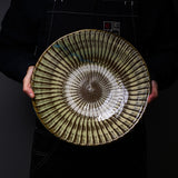 Onta Ware Hakeme Extra Large Plate - 30 cm / 小鹿田焼 大皿