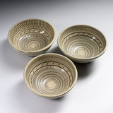 Onta Ware Tobikanna Ivory Bowl - 15 cm / 小鹿田焼