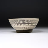 Onta Ware Tobikanna Ivory Bowl - 15 cm / 小鹿田焼