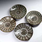 Onta Ware Hakeme Plate with Circular Pattern - 19 cm - 4 Options / 小鹿田焼 銘々皿