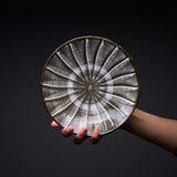 Onta Ware Hakeme Plate with Circular Pattern - 19 cm - 4 Options / 小鹿田焼 銘々皿