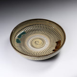 Onta Ware Tobikanna Shallow Bowl - 22 cm / 小鹿田焼 深皿