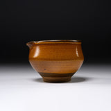 Onta Ware Pottery Round Sake Jug - Caramel / 小鹿田焼 徳利