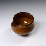 Onta Ware Pottery Round Sake Jug - Caramel / 小鹿田焼 徳利