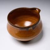 Onta Ware Pottery Round Sake Jug - Caramel / 小鹿田焼 徳利