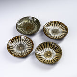 Onta Ware Hakeme Small Plate with Circular Pattern - 10 cm - 4 Options / 小鹿田焼 小皿
