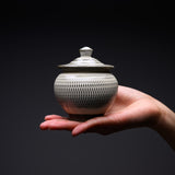 Onta Ware Tobikanna Ivory Container / 小鹿田焼 甕
