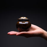 Onta Ware Tobikanna Brown Container / 小鹿田焼 甕