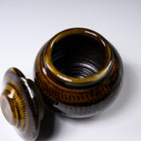 Onta Ware Tobikanna Brown Container / 小鹿田焼 甕
