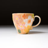 Fuka Kiln Hand-painted Floral Mug Cup - Orange