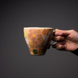 Fuka Kiln Hand-painted Floral Mug Cup - Orange