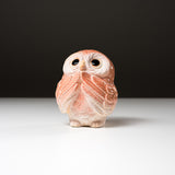 Shigaraki Ware Lucky Owl Ornament - 12 cm - Cutie Pink / 信楽焼