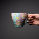 Fuka Kiln Hand-painted Floral Mug Cup - Pastel