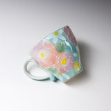 Fuka Kiln Hand-painted Floral Mug Cup - Pastel