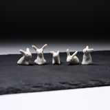 Mini Rabbit Ornaments - Set of 5 / うさぎの置き物