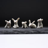 Mini Rabbit Ornaments - Set of 5 / うさぎの置き物
