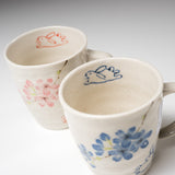 Rabbit and Sakura Pair Mug Cup - Set of 2 / ペアマグカップ