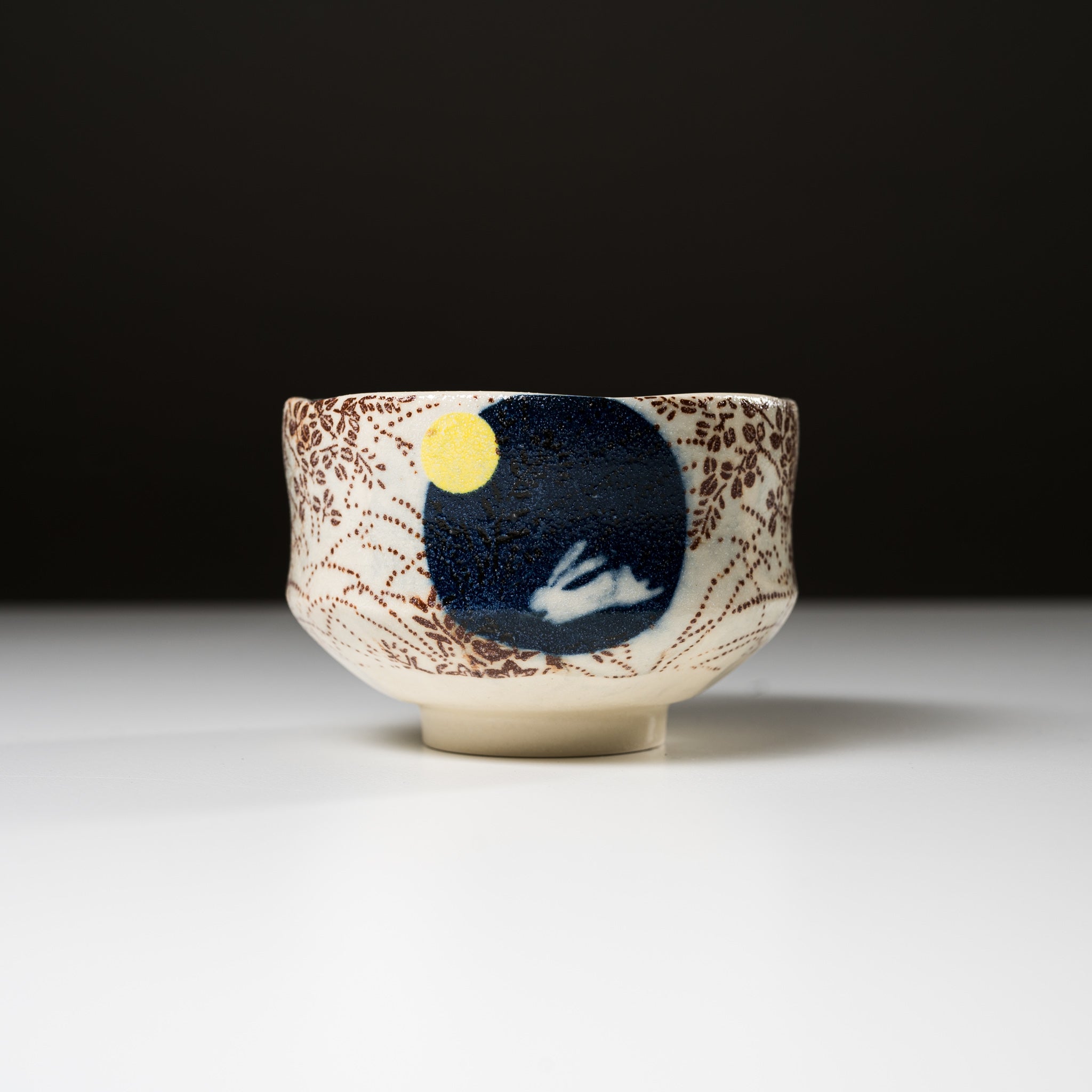 Small Matcha Bowl - Lunar Rabbit / 抹茶碗 お月見うさぎ | Crafted In Japan ...