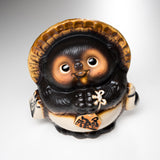 Shigaraki Ware Lucky Raccoon Ornament - 21.5 cm - Begging Raccoon / 信楽焼たぬき