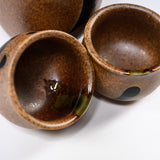 Mino ware Pottery Sake Set - Raccoon - Two Boys / たぬきの酒器セット