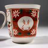 Red Rabbit Pair Mug Cup - Set of 2 / 兎のペアマグカップ