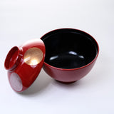 Echizen Resin Soup Bowl with Lid - Red / お吸い物椀