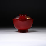 Echizen Resin Soup Bowl with Lid - Red / お吸い物椀