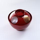 Echizen Resin Soup Bowl with Lid - Red / お吸い物椀