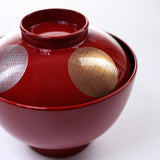 Echizen Resin Soup Bowl with Lid - Red / お吸い物椀
