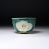 NISHIKAWA Kyo-Kiyomizu Ware Handmade Matcha Bowl - Oribe Camellia / 京焼・清水焼き 抹茶碗