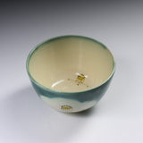NISHIKAWA Kyo-Kiyomizu Ware Handmade Matcha Bowl - Oribe Camellia / 京焼・清水焼き 抹茶碗