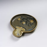 KASHIWA Seto Ware  - Plate - Mushroom Small / 瀬戸焼 かしわ窯