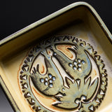 KASHIWA Seto Ware - Square Plate - Flower Bird / 瀬戸焼 かしわ窯